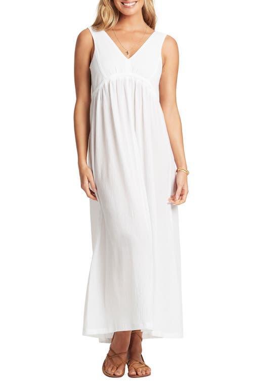 Sea Level Crinkle Drawstring Waist Cotton Cover-Up Maxi Dress Product Image