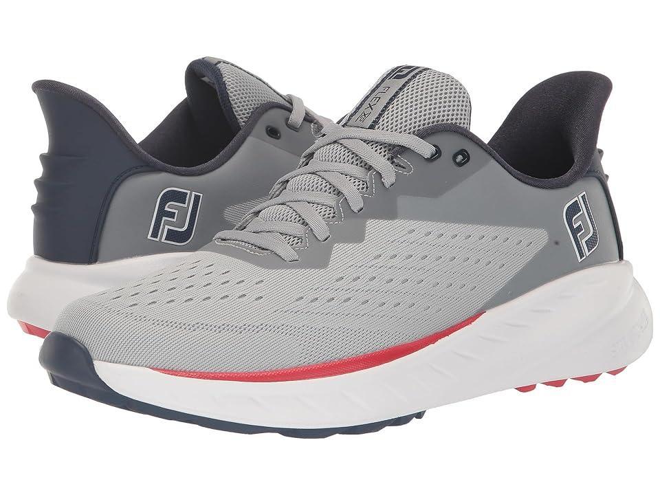 FootJoy FJ Flex XP Golf Shoes (Grey/Red) Men's Golf Shoes Product Image