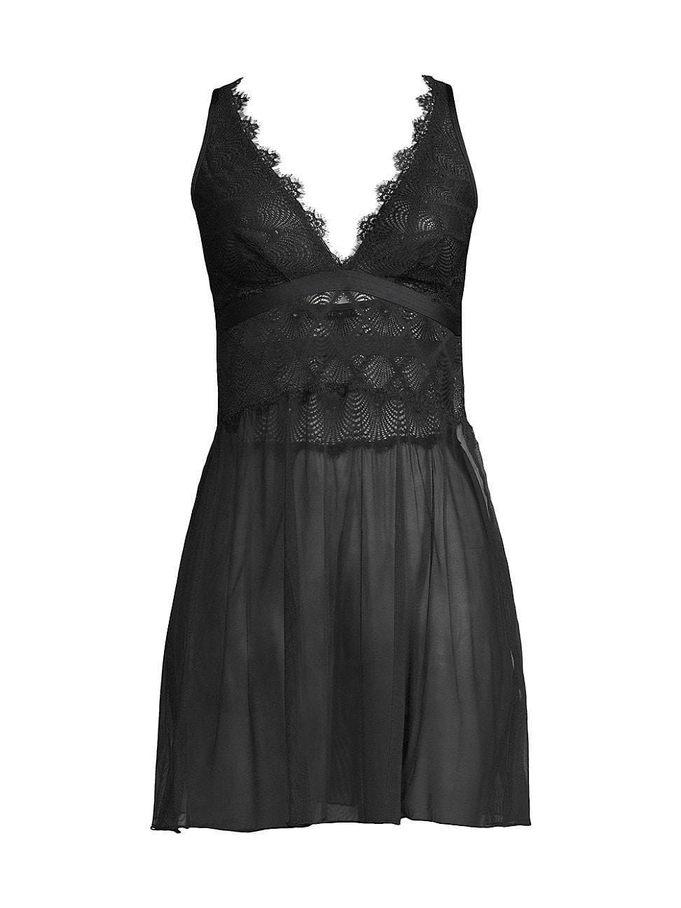 Womens Allure Lace Babydoll Slip Dress Product Image