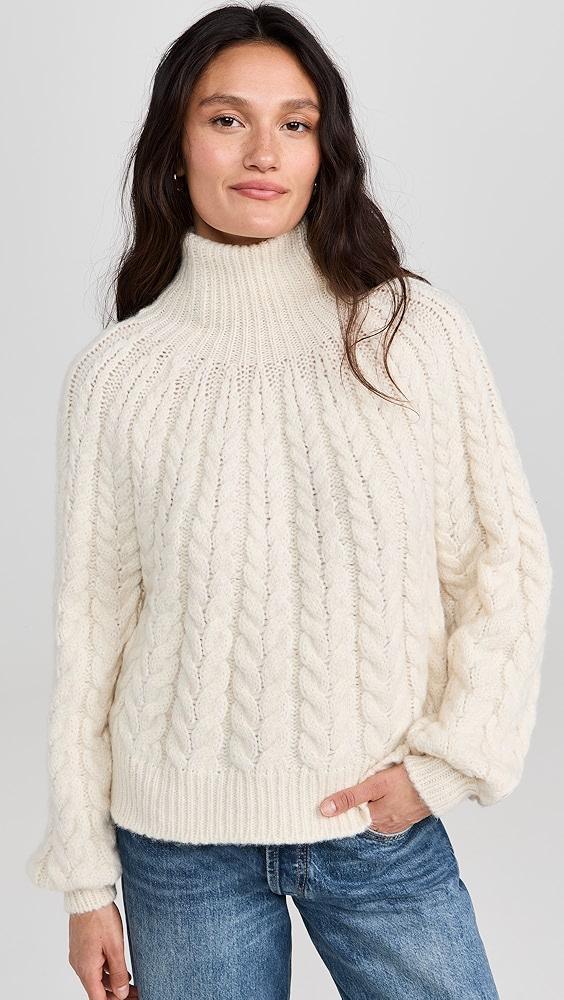 Faherty Frost Cable Knit Alpaca Sweater | Shopbop Product Image