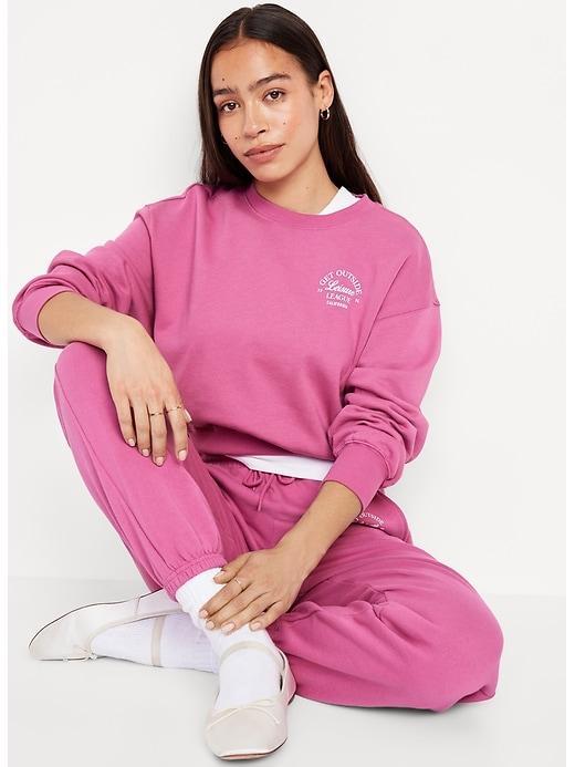 SoComfy Crop Graphic Sweatshirt Product Image