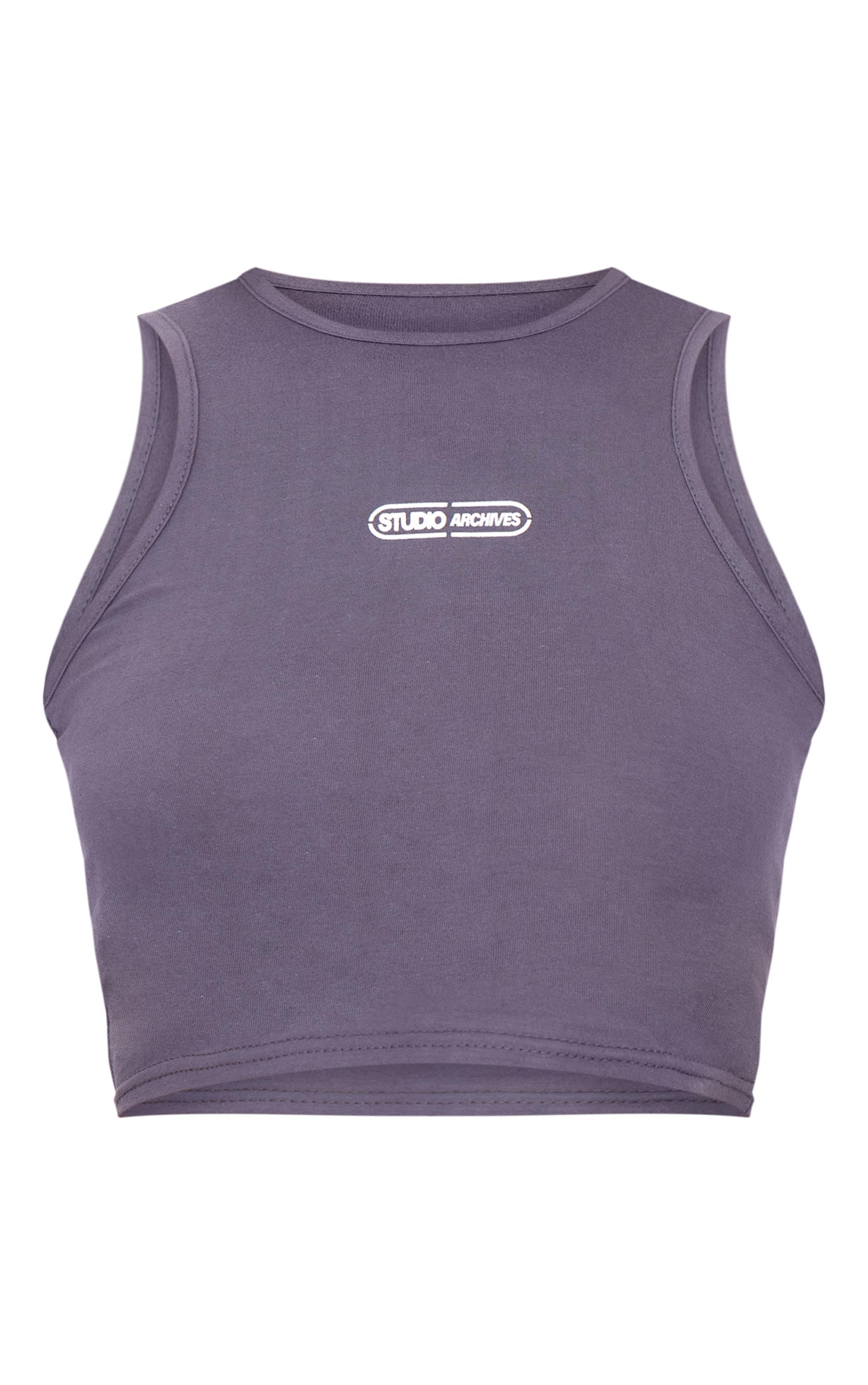 Charcoal Studio Archive Graphic Racer Top Product Image