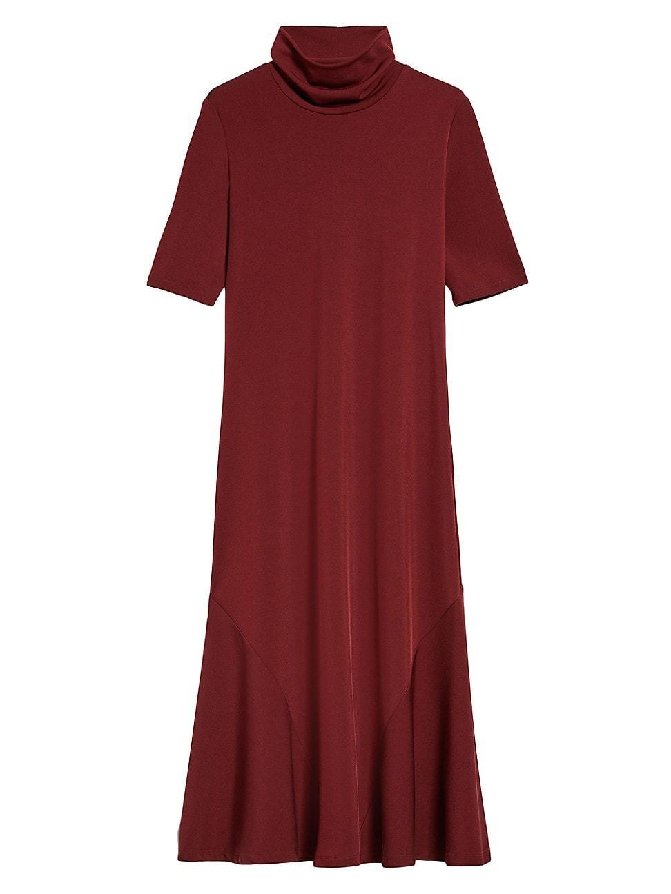 Womens Cady Mock Turtleneck Midi-Dress Product Image