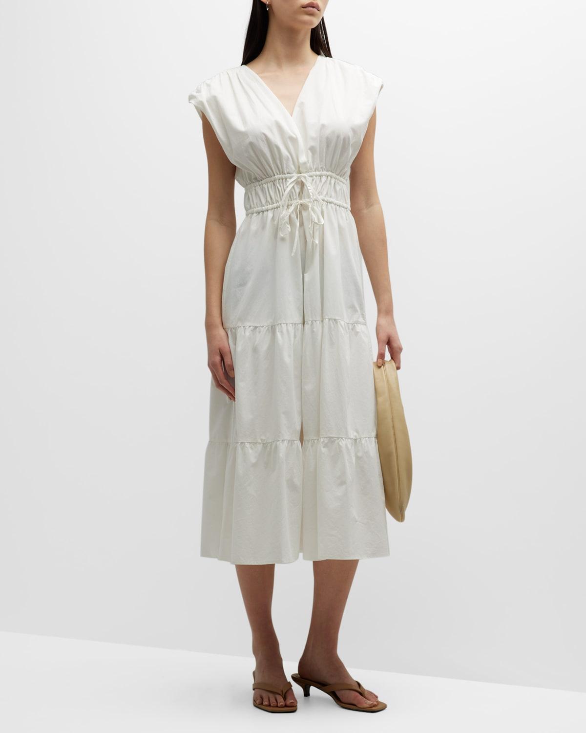 Rails Lucia Tiered Cotton Blend Midi Dress Product Image