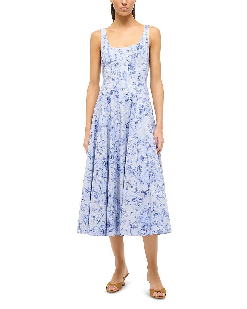 Womens Wells Floral Cotton Midi-Dress Product Image