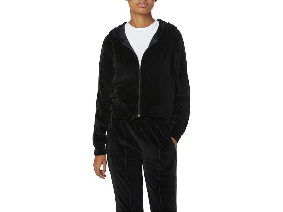 Joe's Jeans Nikki Velour Tuxedo Hoodie (Jet ) Women's Clothing Product Image