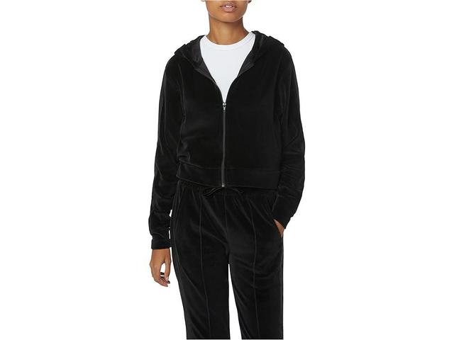 Joe's Jeans Nikki Velour Tuxedo Hoodie (Jet ) Women's Clothing Product Image