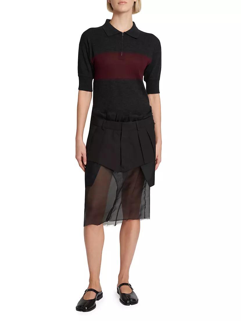 Wool-Silk Polo Midi-Dress Product Image