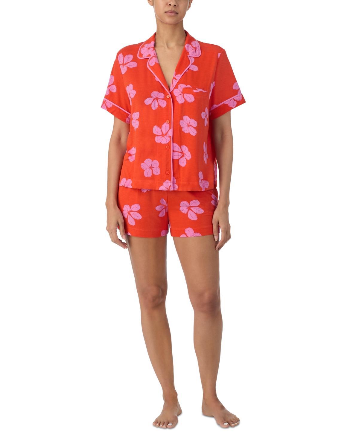 Sanctuary Womens 2-Pc. Floral Boxer Pajamas Set Product Image