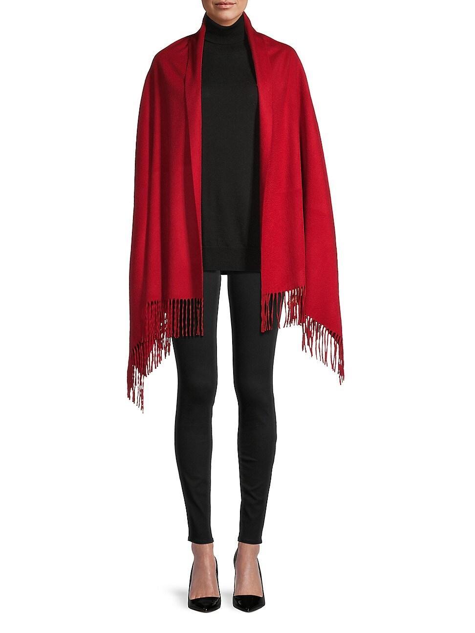 Womens Fringed Cashmere Wrap product image