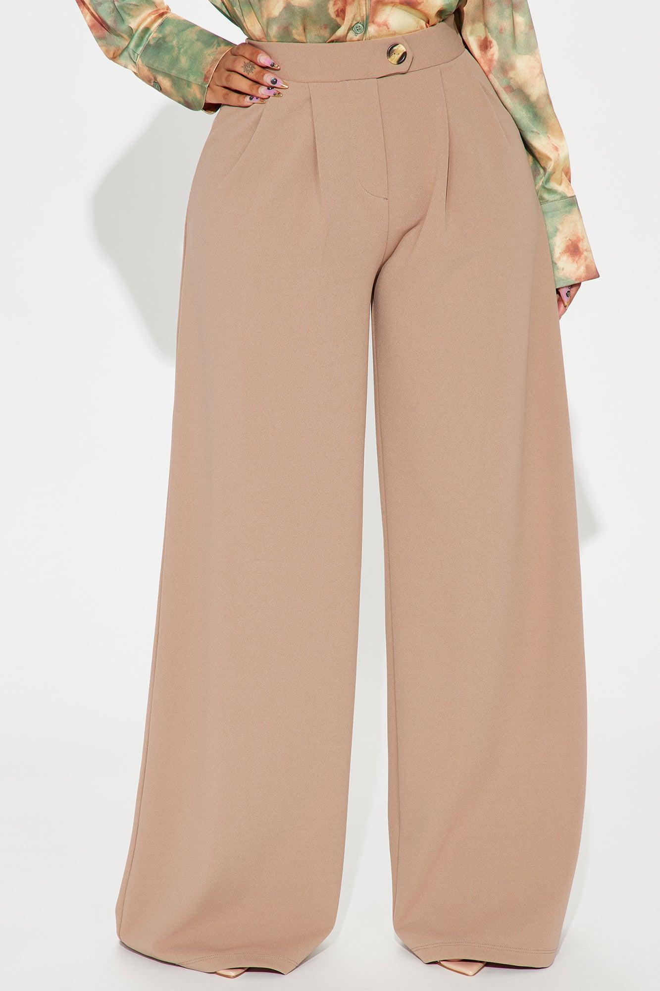 What Matters Most Wide Leg Trouser - Taupe Product Image