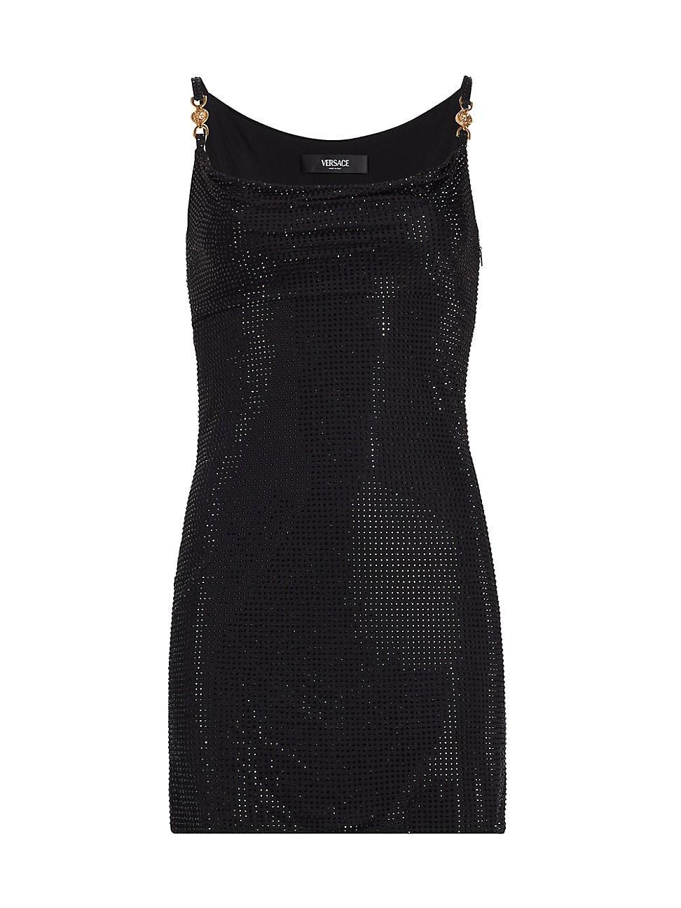 Womens Sleeveless Crystal-Embellished Minidress Product Image