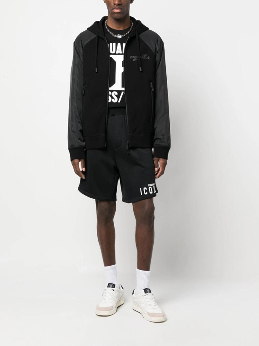 DSQUARED2 Logo-print Hooded Jacket In Nero Product Image