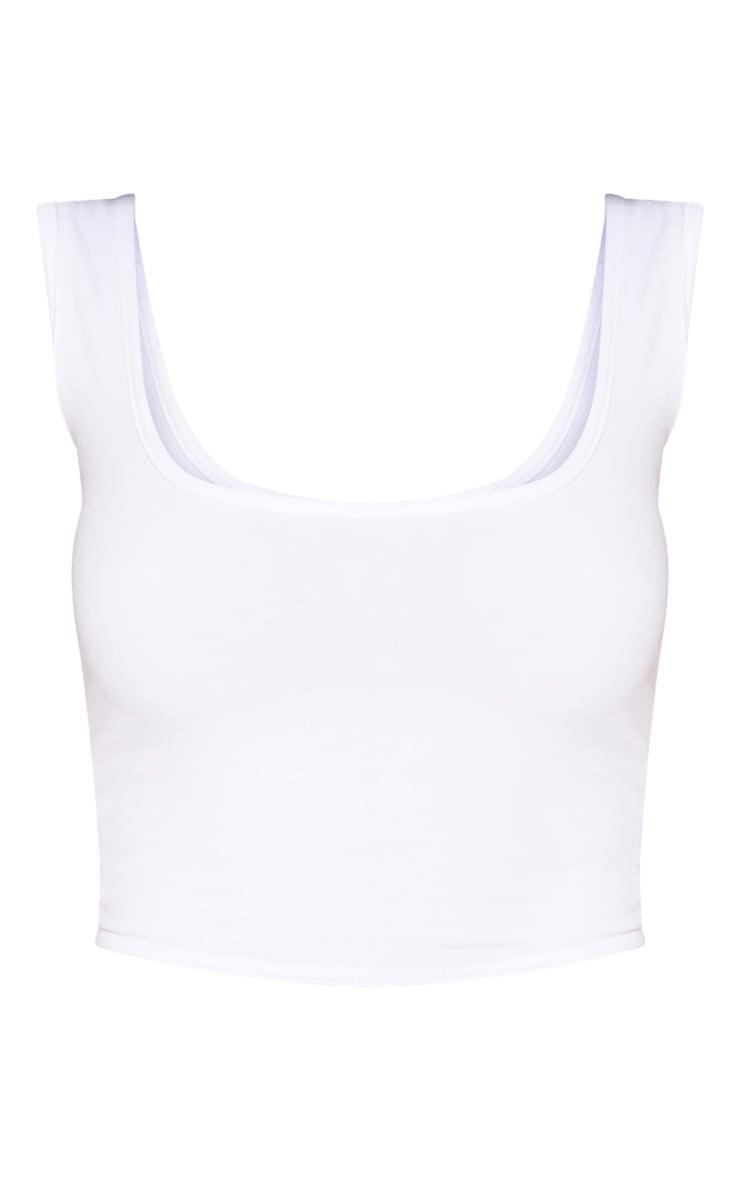 Basic White Crop Top Product Image