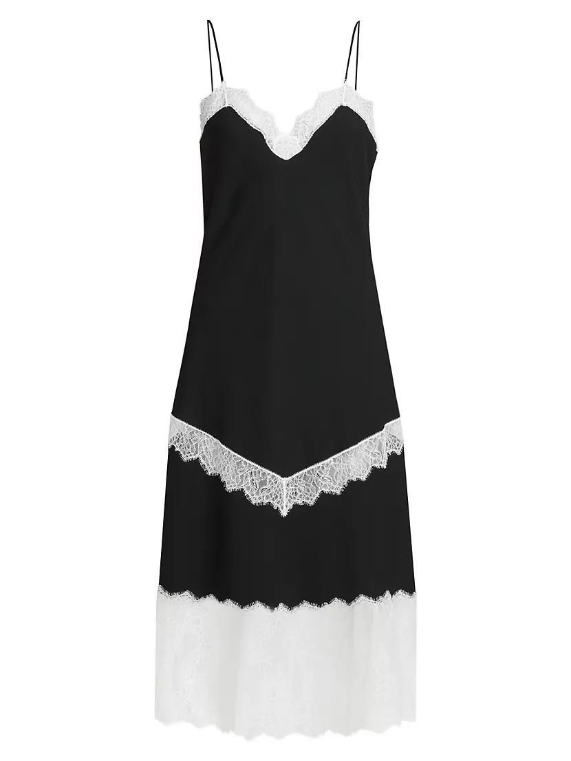 Sleeveless Lace-Embellished Midi-Dress Product Image