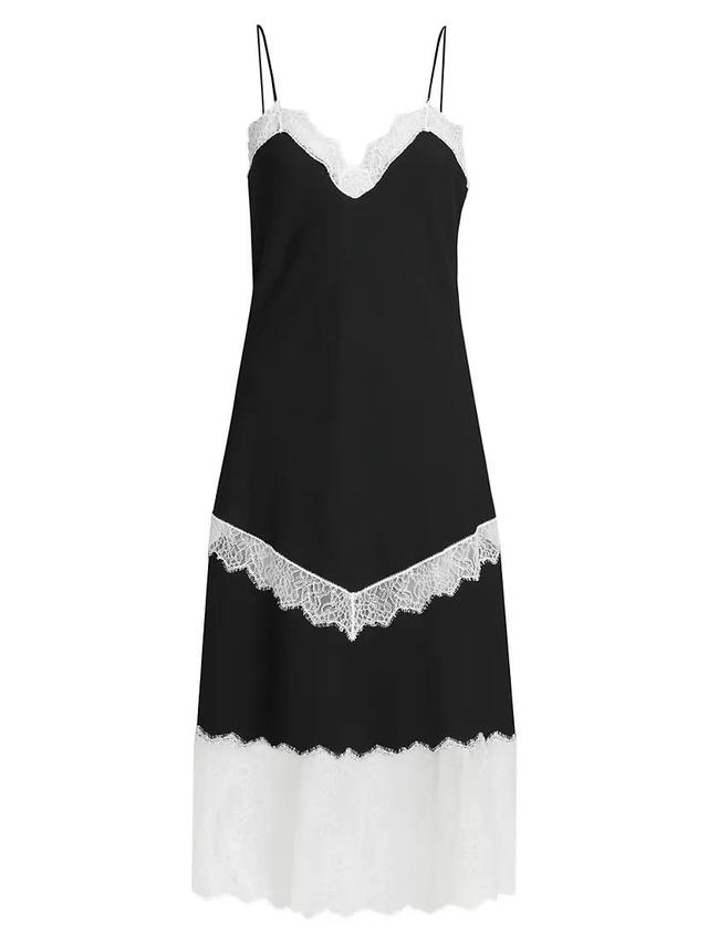 Sleeveless Lace-Embellished Midi-Dress Product Image