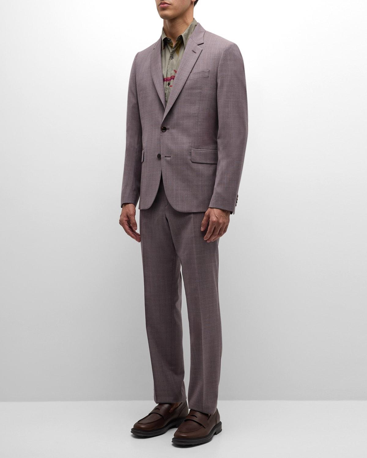 Mens Melange Plaid Suit Product Image