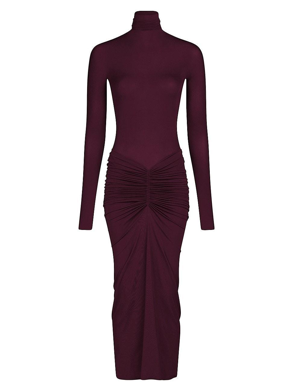 Womens Draped Body-Con Midi-Dress Product Image