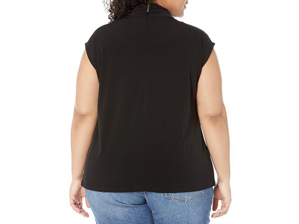 MICHAEL Michael Kors Plus Size Twist Neck Sleeveless Top Women's Clothing Product Image