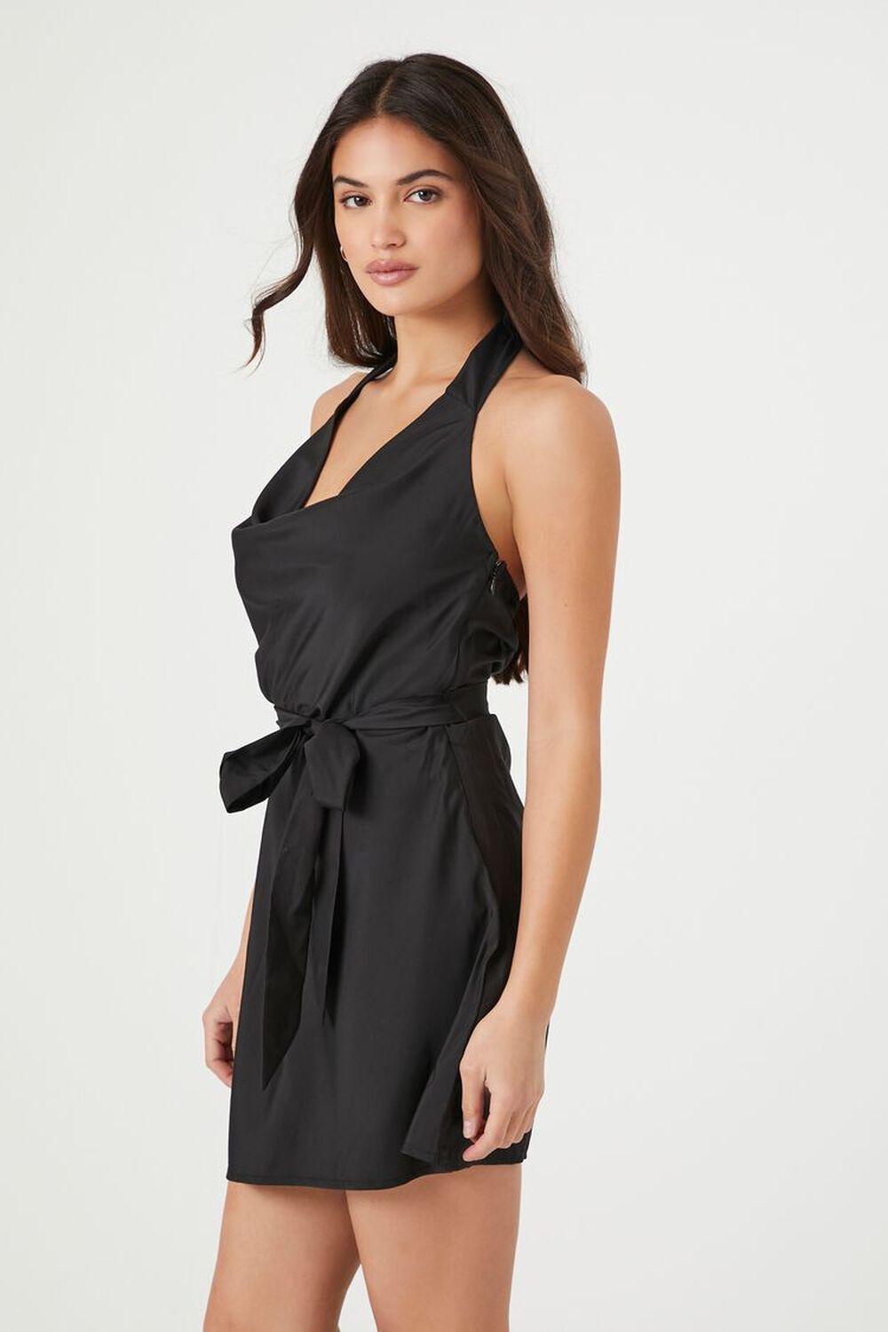 Tie-Waist Halter Mini Dress | Forever 21 Product Image