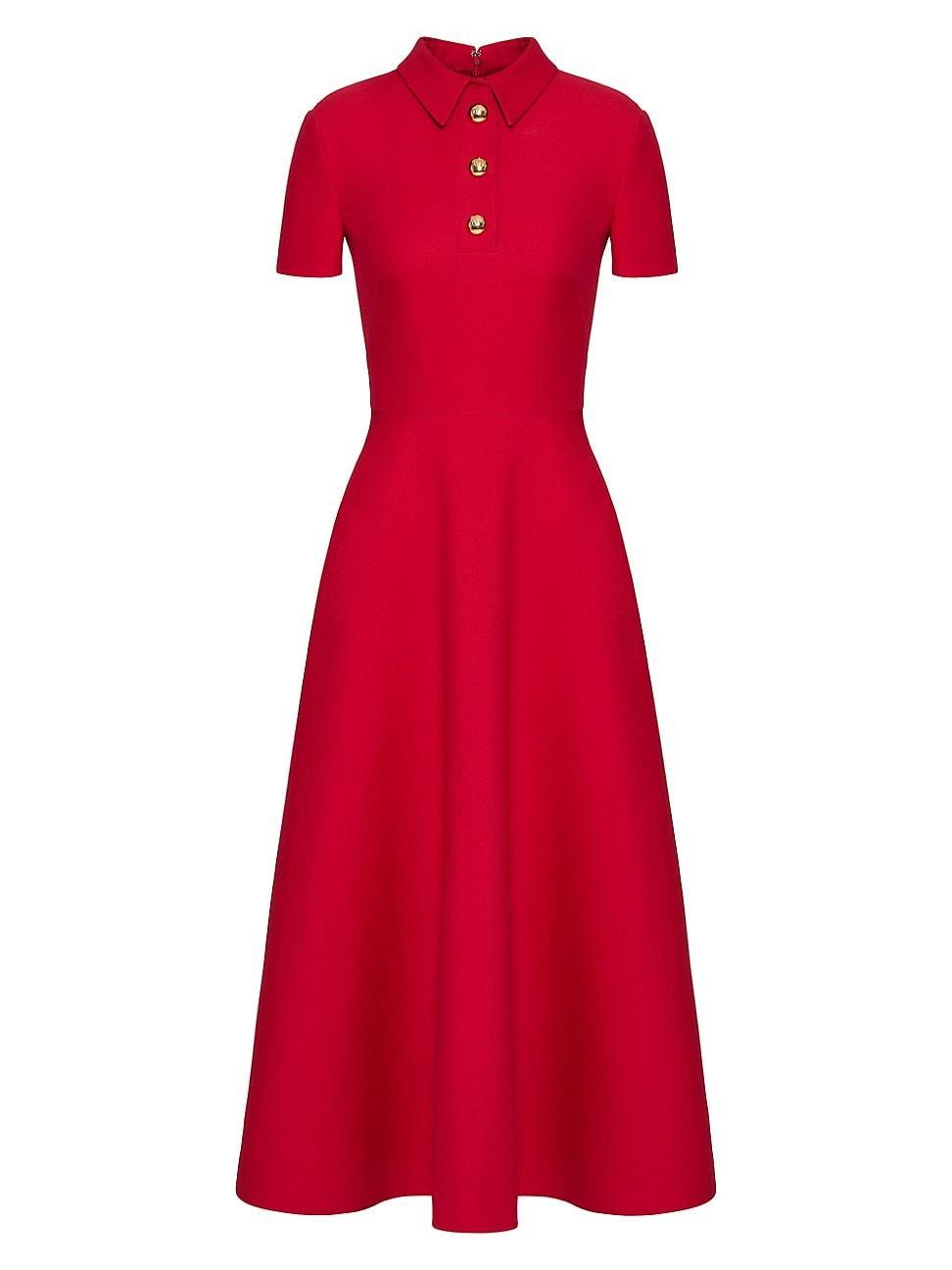 Womens Crepe Couture Midi Dress Product Image