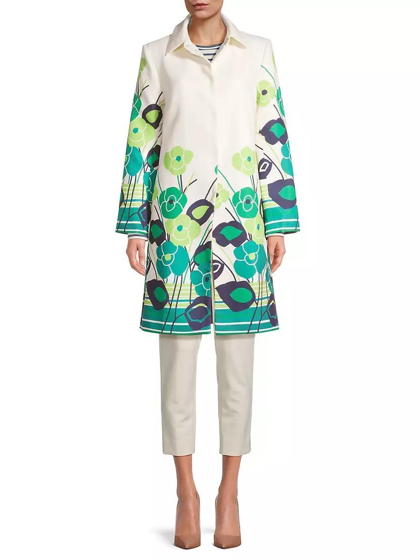 Balmacaan Grass Is Greener Floral Coat Product Image