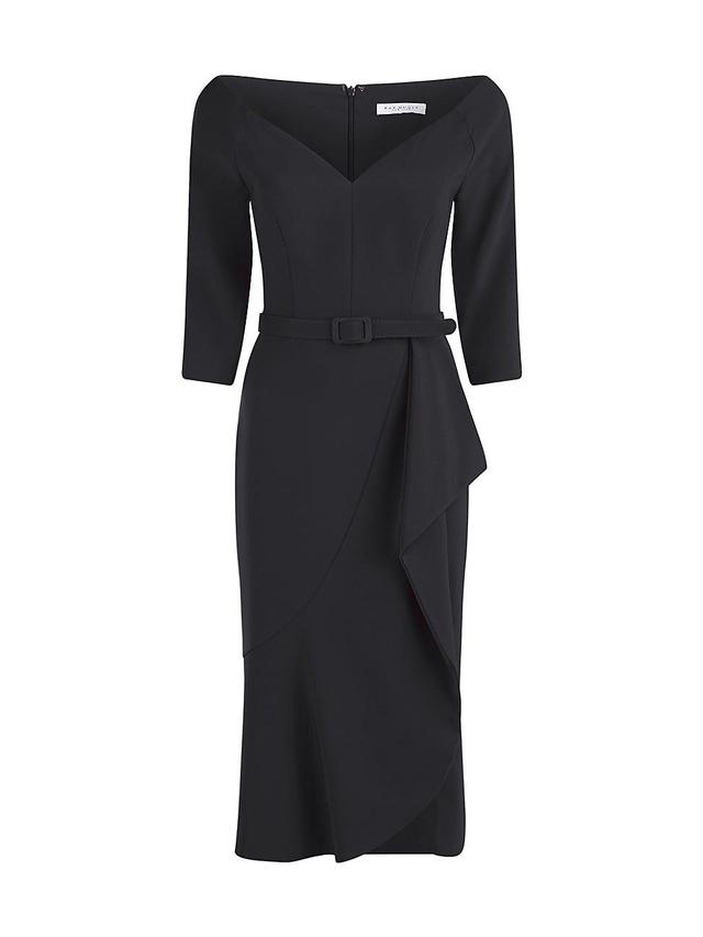 Kay Unger Izzy Belted Cocktail Dress Product Image