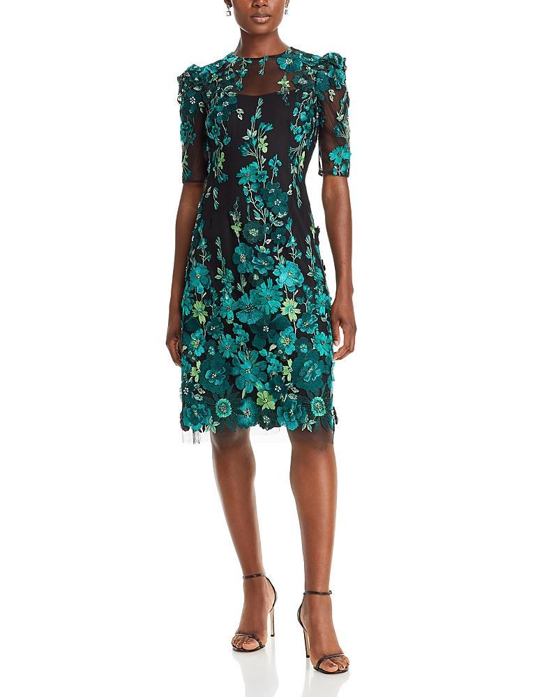 Womens Embroidered Floral Cocktail Dress Product Image