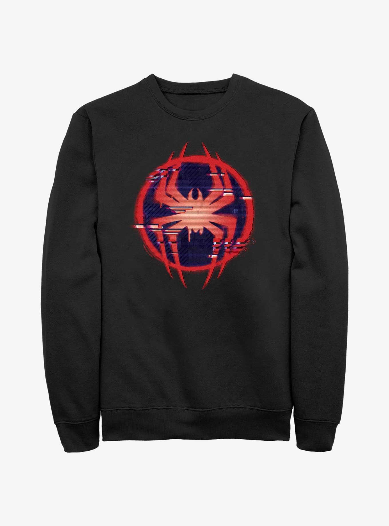 Marvel Spider-Man Glitch Spider Symbol Sweatshirt Product Image