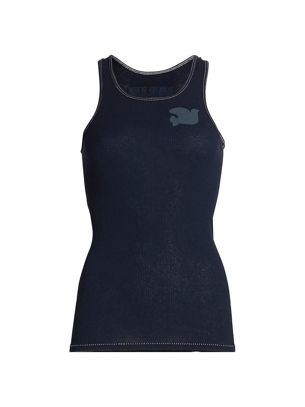 Womens Rib-Knit Cotton Tank Product Image