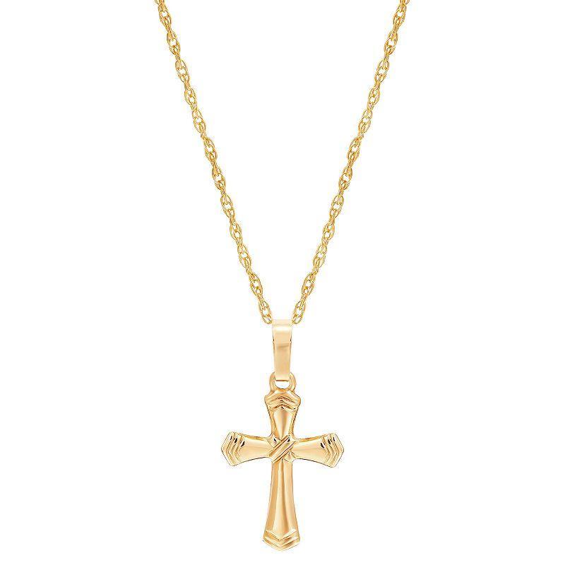 Everlasting Gold 10k Gold Cross Pendant, Womens Yellow Product Image