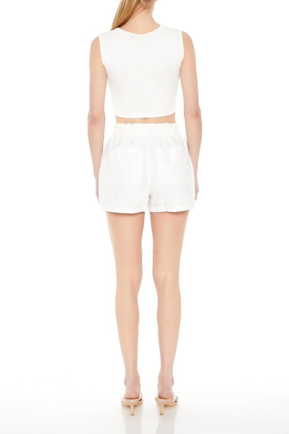 Linen-Blend Paperbag Shorts | Forever 21 Product Image