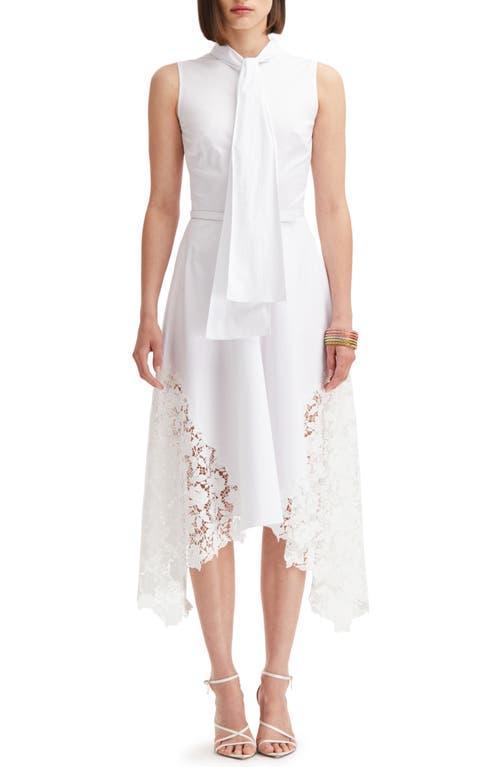 Womens Gardenia Lace Draped Shirtdress Product Image