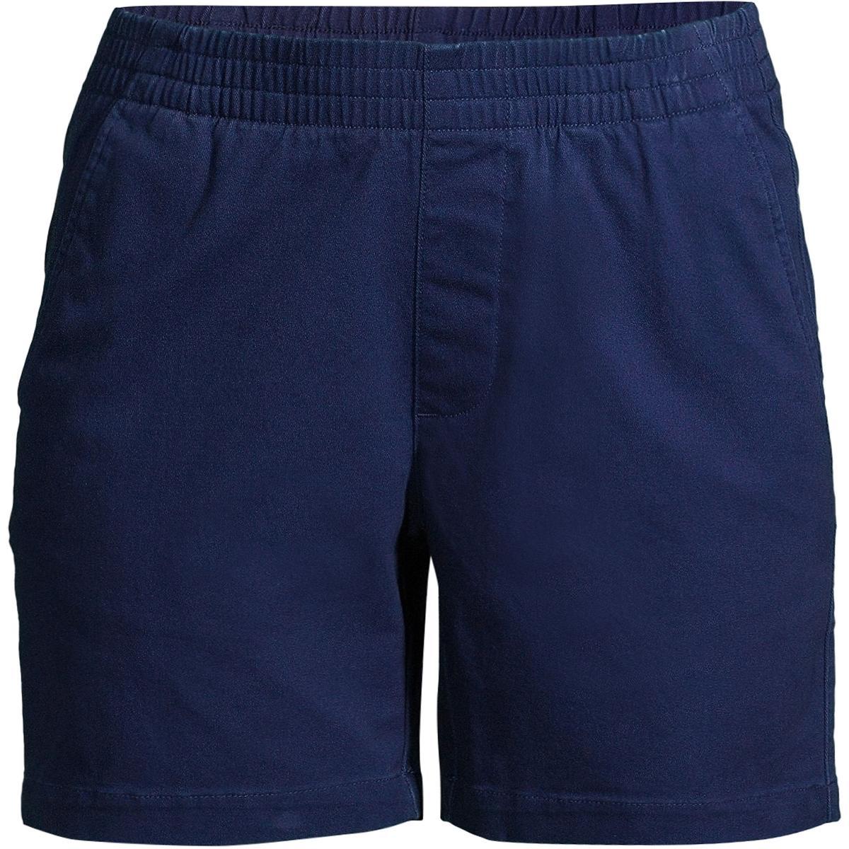 Womens Lands End Pull-On Chino Shorts Black Product Image