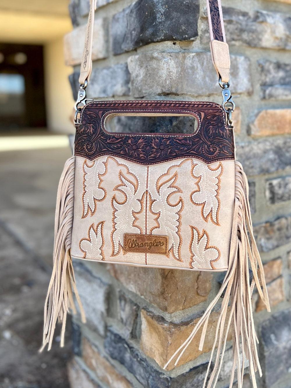 Montana West Embroidered Fringe Boot Bag- 2 Colors Product Image