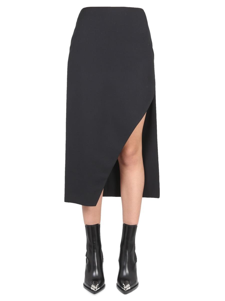 ALEXANDER MCQUEEN Wool And Mohair Skirt In Black Product Image