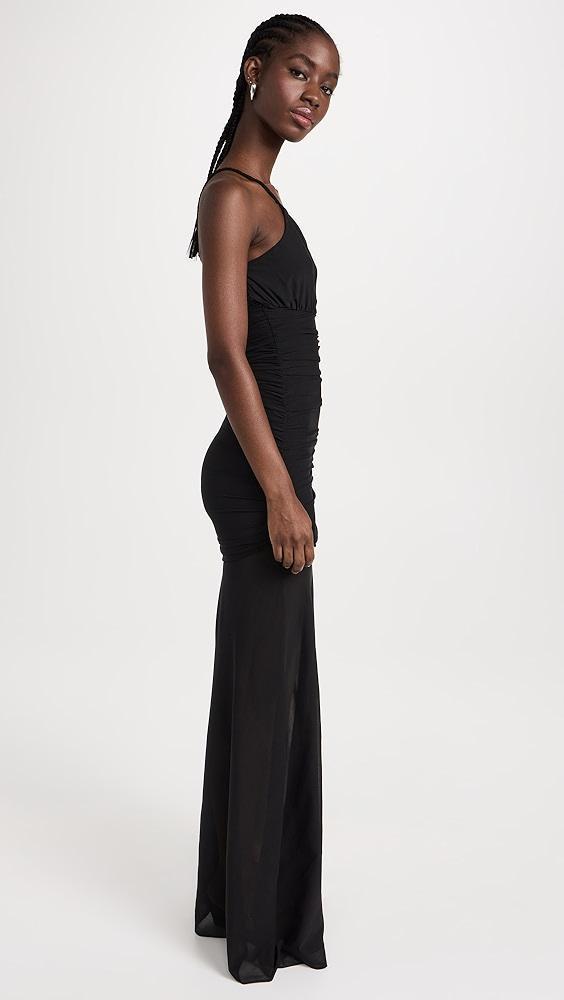 ROCOCO SAND Adele Black Power Mesh Long Dress | Shopbop Product Image