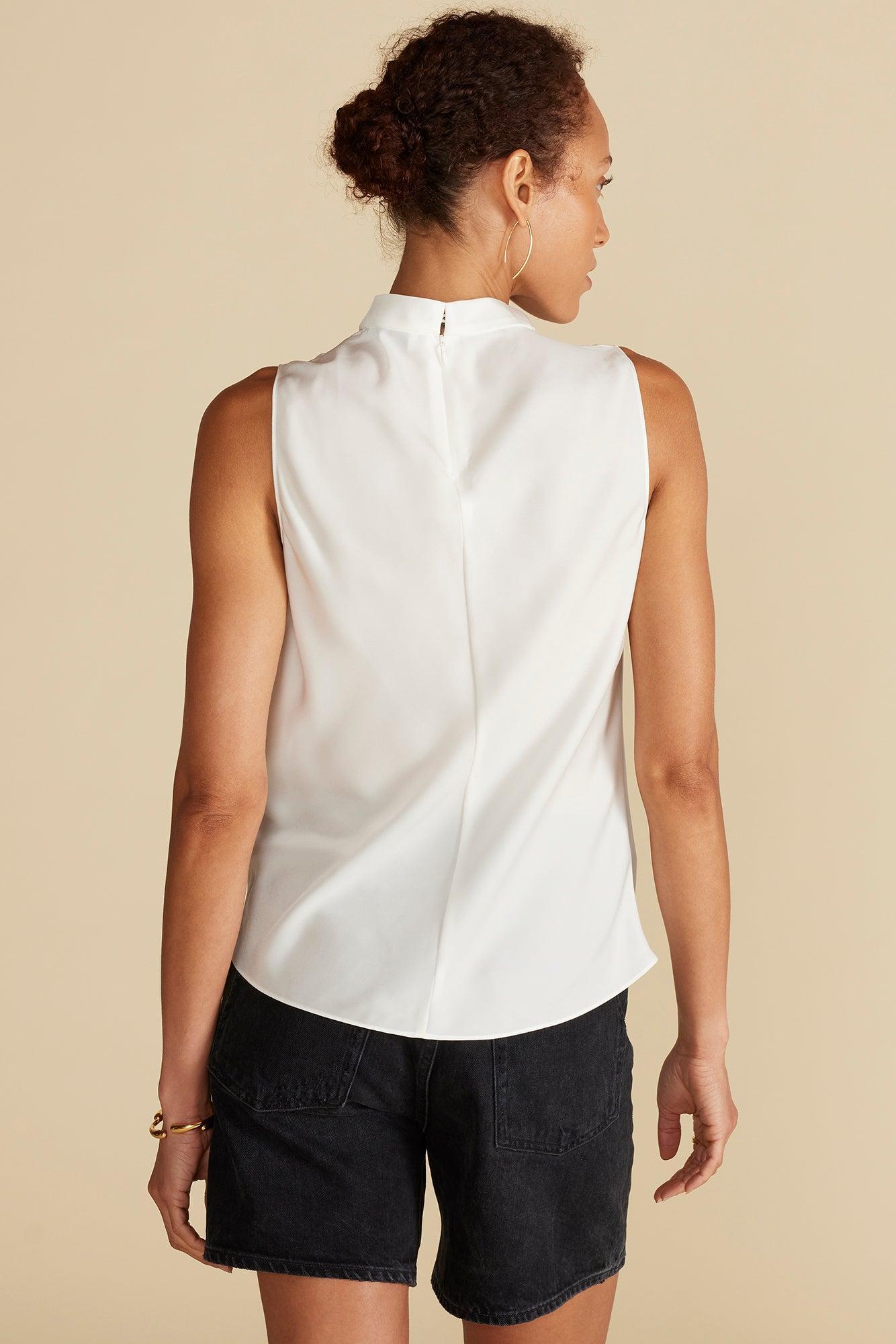 Ann Draped Tank - Ivory Product Image