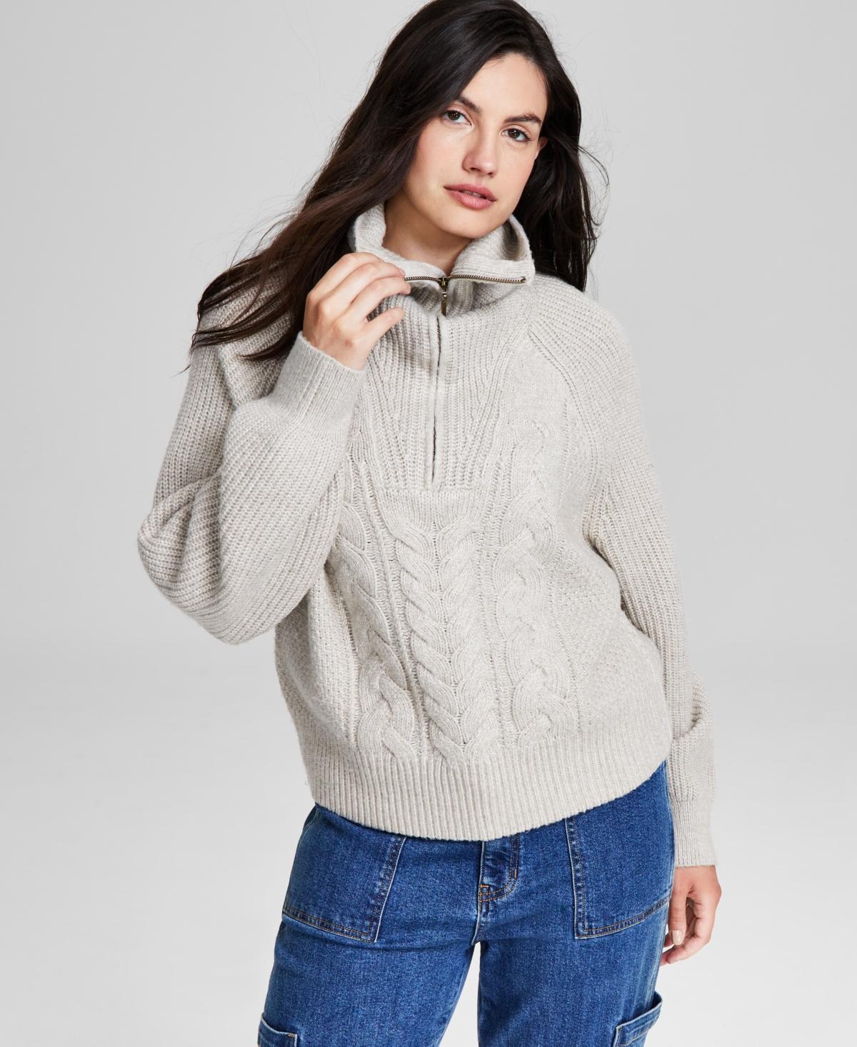 And Now This Womens Cable 1/4 Sweater, Created for Macys product image