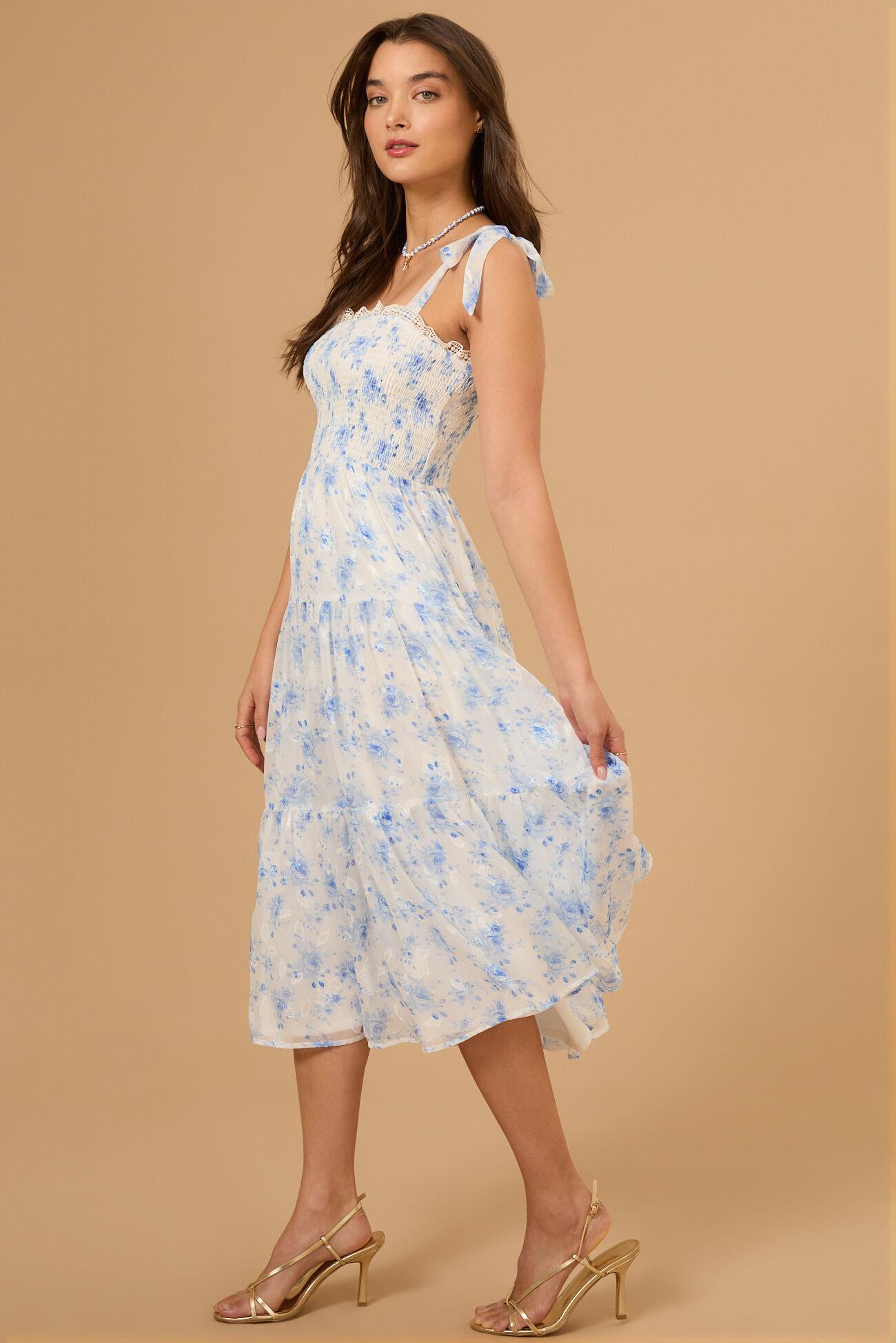 Josephine Floral Midi Dress Product Image