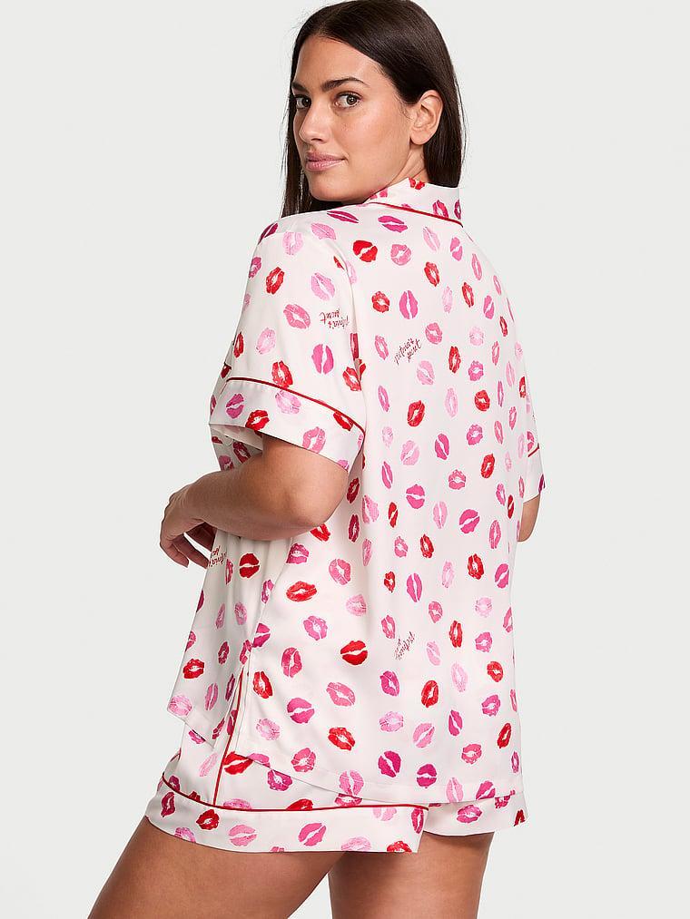 Glazed Satin Short Pajama Set Product Image