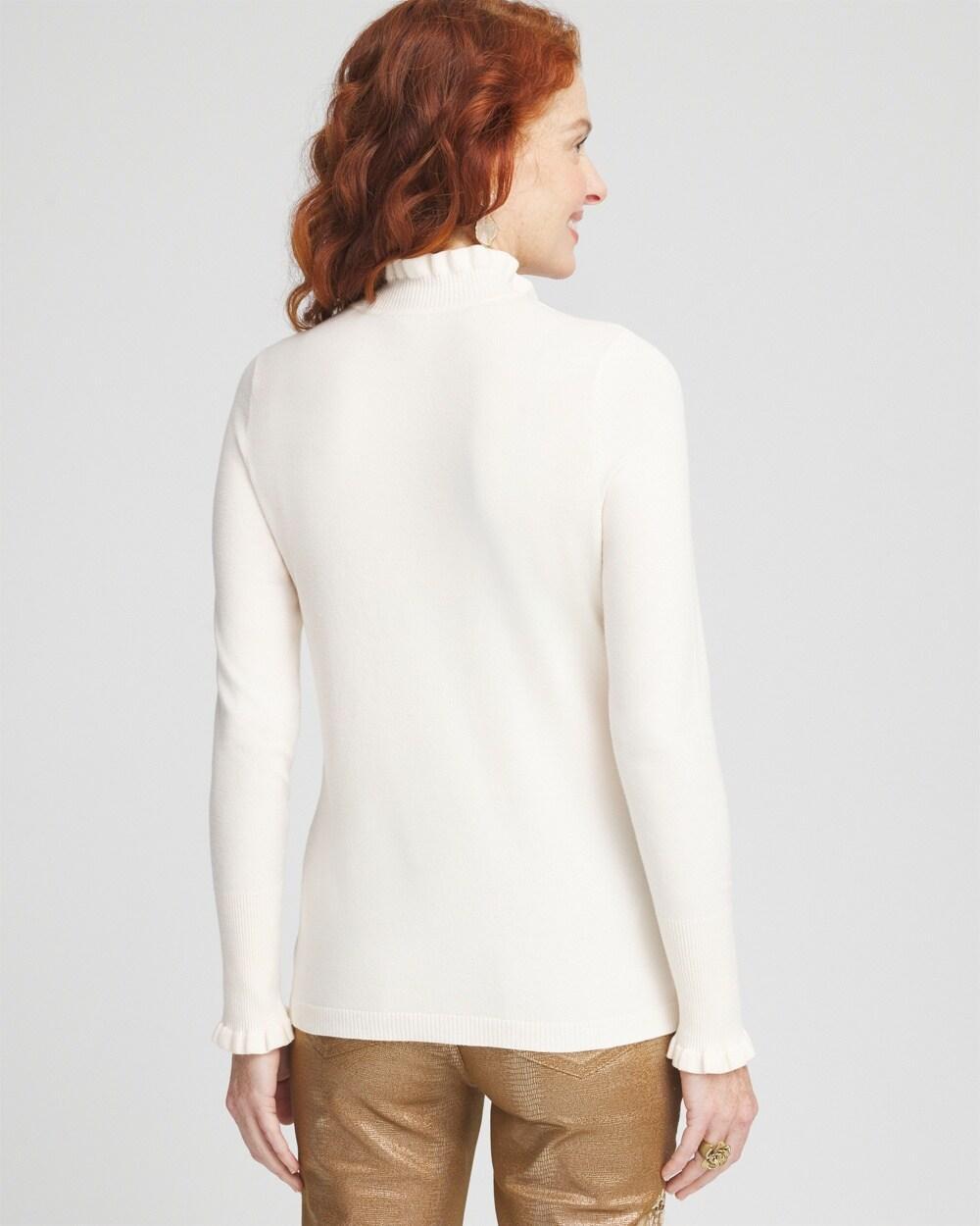 Ruffle Turtleneck Sweater Product Image