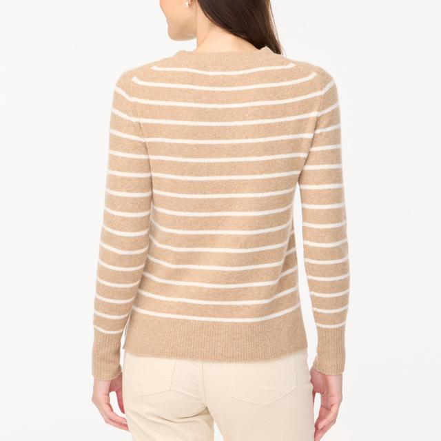 Striped crewneck sweater in extra-soft yarn Product Image