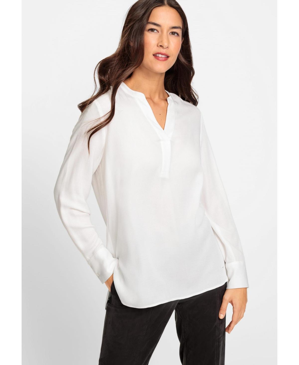 Olsen Womens Long Sleeve Tunic Blouse Product Image