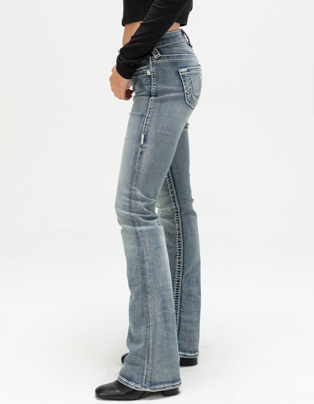 TRUE RELIGION Becca Mid Rise Super T Womens Bootcut Jeans Product Image