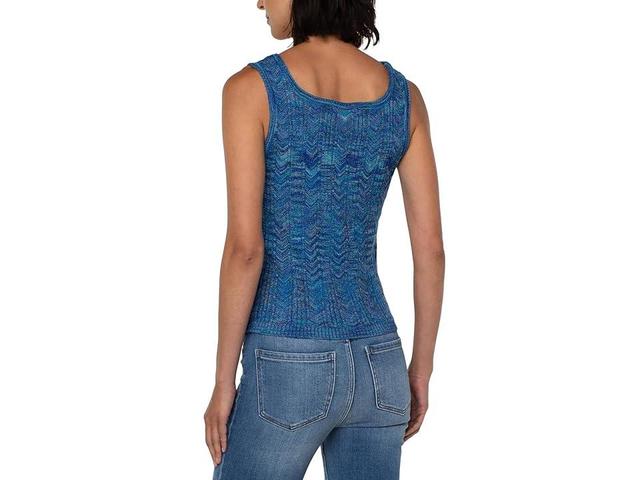 Liverpool Los Angeles Pointelle Scoop Neck Sleeveless Sweater Tank Top Product Image