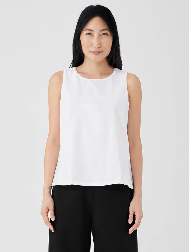 EILEEN FISHER Stretch Jersey Knit Jewel Neck Tankfemale Product Image