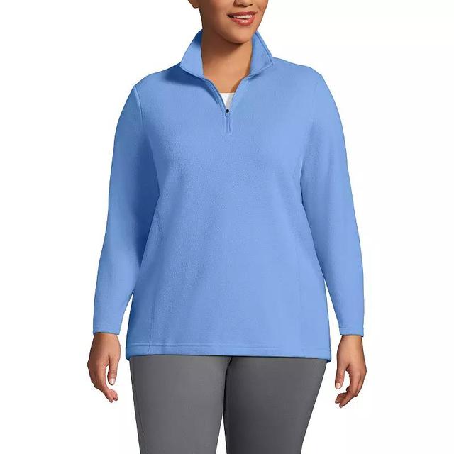 Lands End Plus Size Fleece Quarter Zip Pullover Jacket Product Image