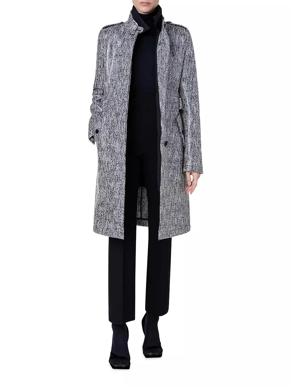 Lacquered Tweed Coat Product Image