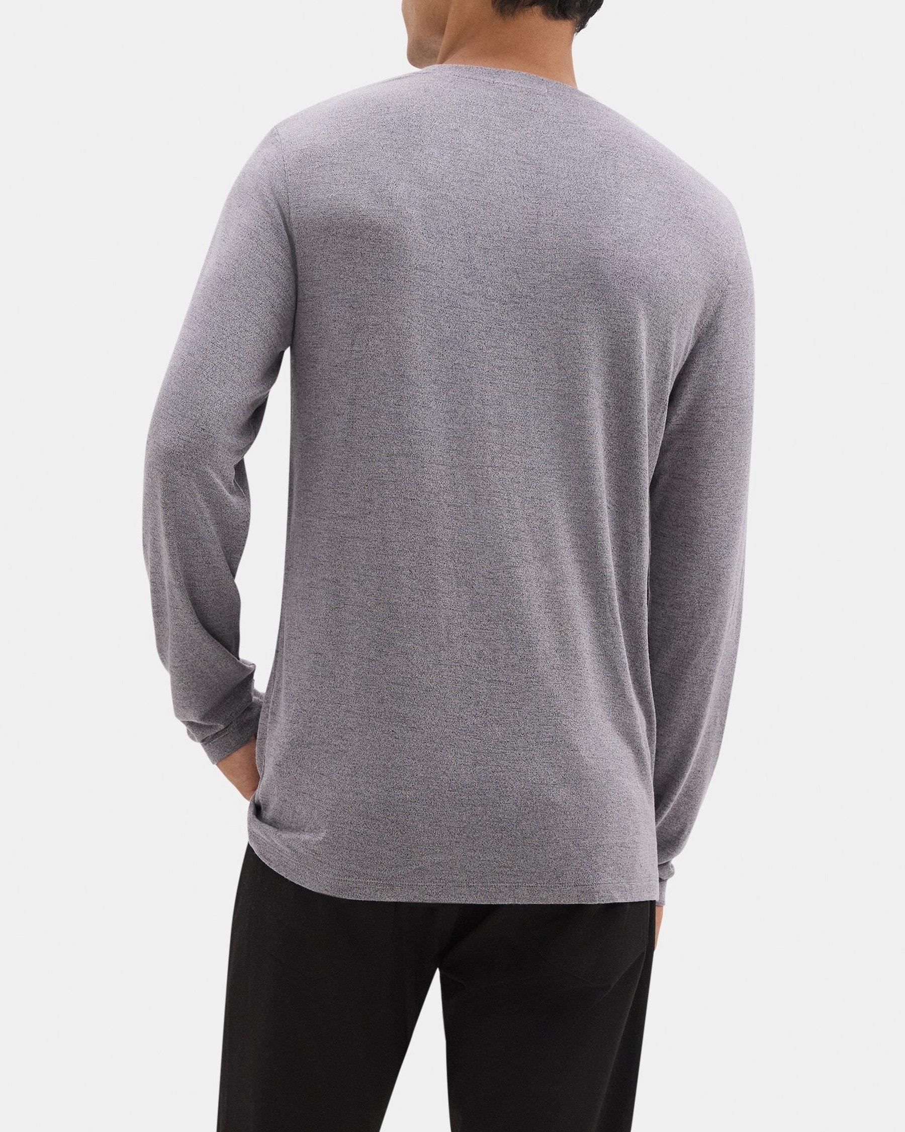 Crewneck Long-Sleeve Tee in Modal Blend Jersey Product Image